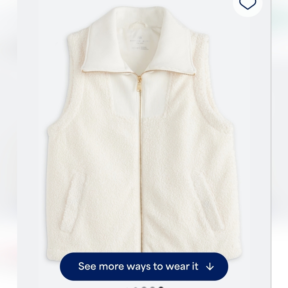 Andrew Marc Off-White Sherpa Vest
